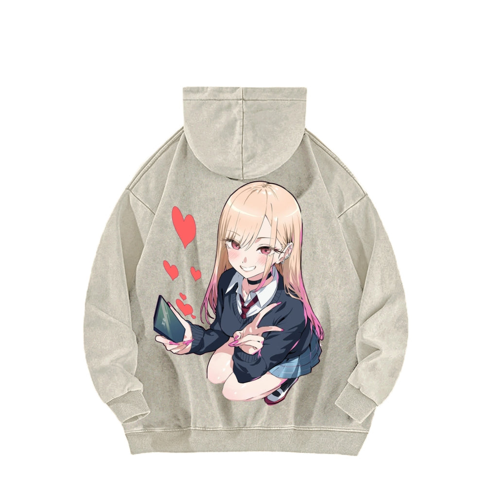 My Dress-Up Darling Marin Kitagawa Unisex Washed Hoodie 2601008033