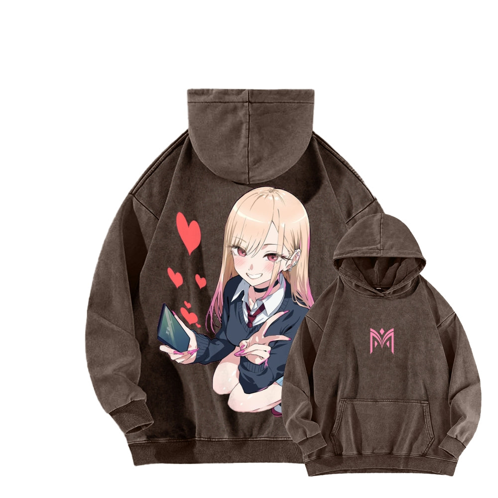 My Dress-Up Darling Marin Kitagawa Unisex Washed Hoodie 2601008033