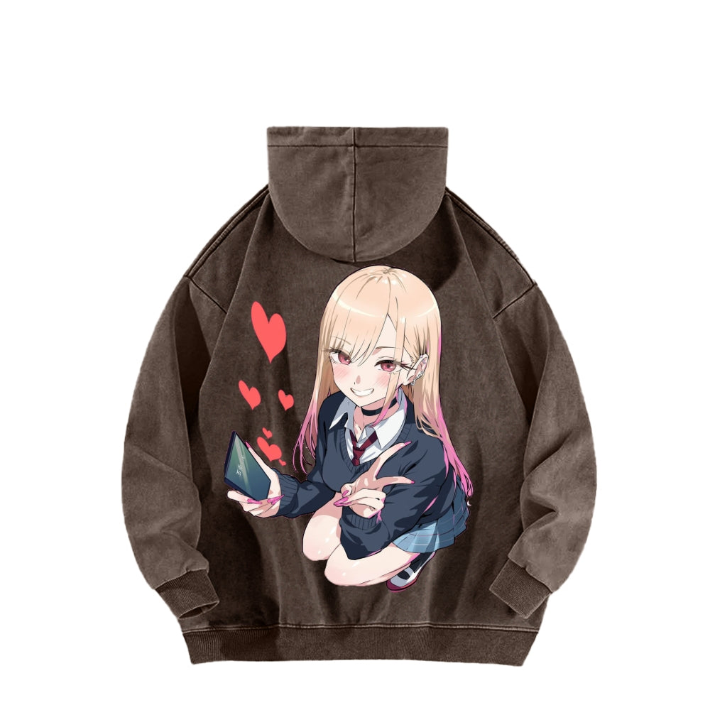My Dress-Up Darling Marin Kitagawa Unisex Washed Hoodie 2601008033