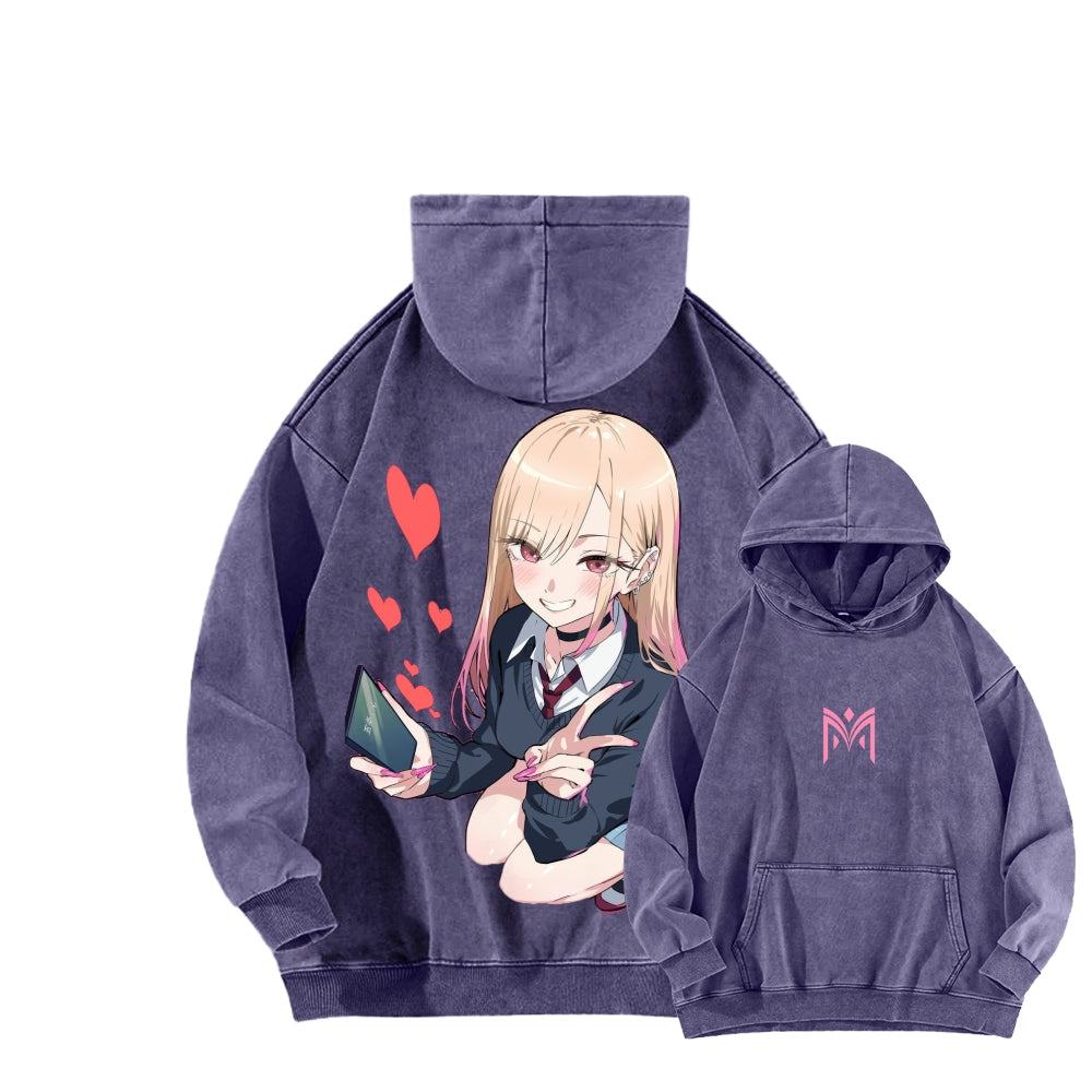My Dress-Up Darling Marin Kitagawa Unisex Washed Hoodie 2601008033