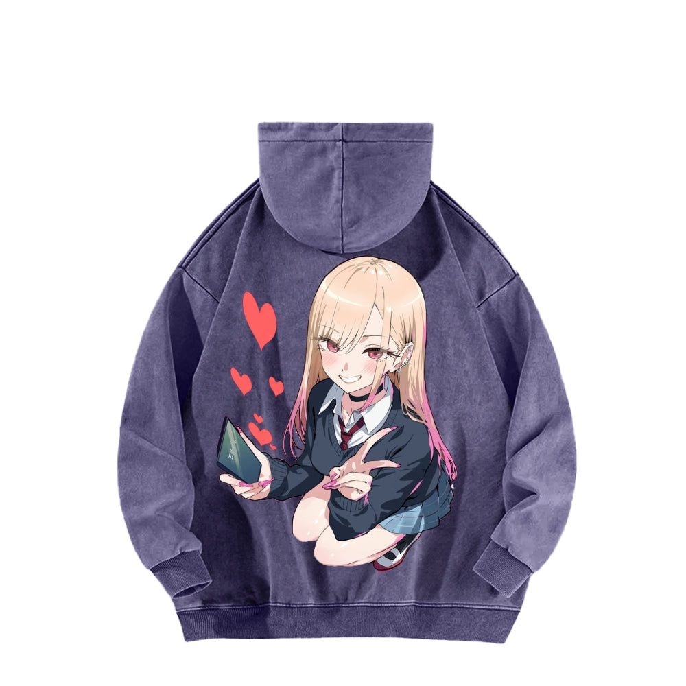 My Dress-Up Darling Marin Kitagawa Unisex Washed Hoodie 2601008033
