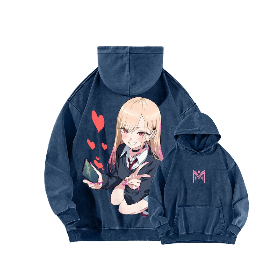 My Dress-Up Darling Marin Kitagawa Unisex Washed Hoodie 2601008033