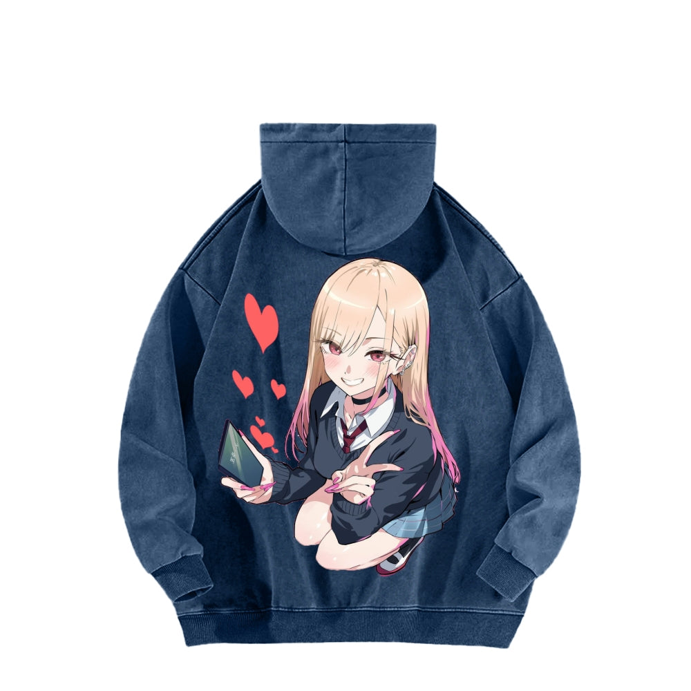 My Dress-Up Darling Marin Kitagawa Unisex Washed Hoodie 2601008033
