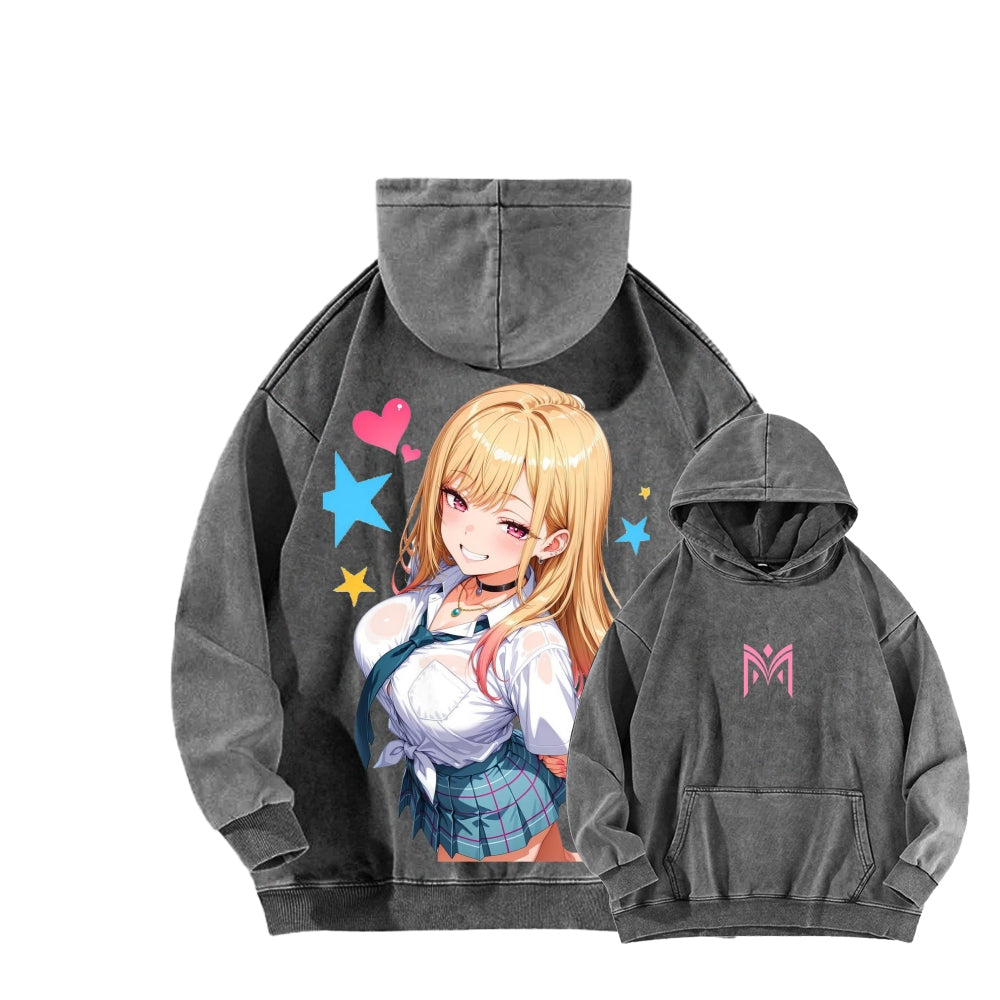 My Dress-Up Darling Marin Kitagawa Unisex Washed Hoodie 2601008035