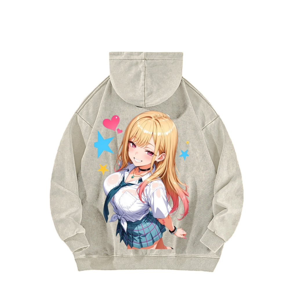 My Dress-Up Darling Marin Kitagawa Unisex Washed Hoodie 2601008035