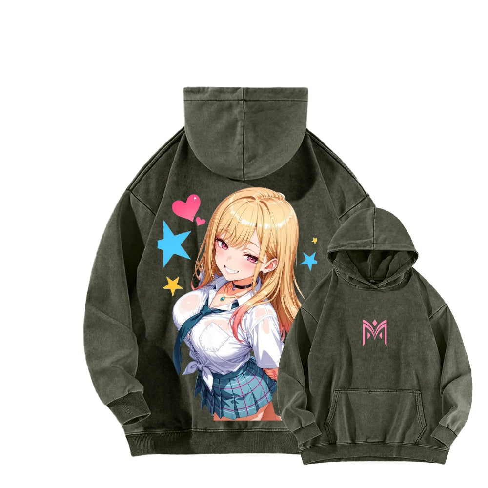 My Dress-Up Darling Marin Kitagawa Unisex Washed Hoodie 2601008035