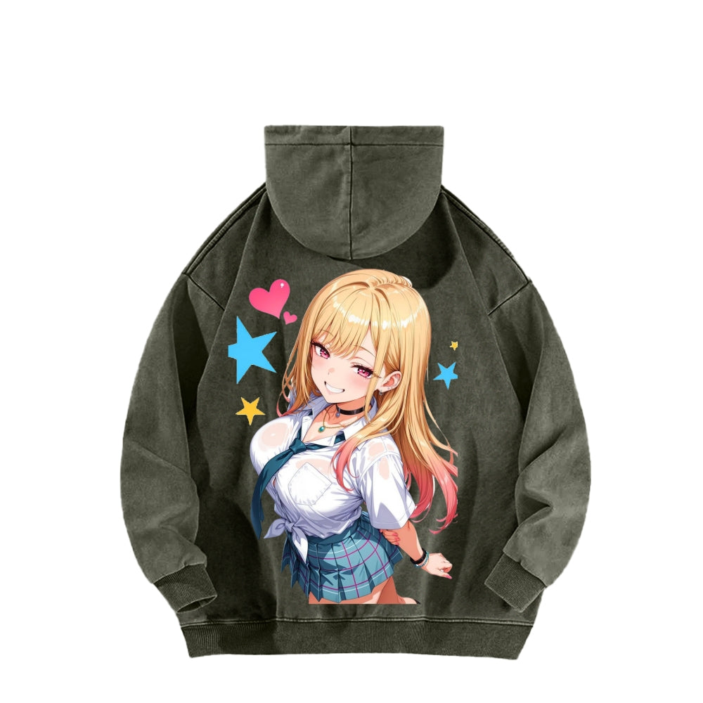 My Dress-Up Darling Marin Kitagawa Unisex Washed Hoodie 2601008035