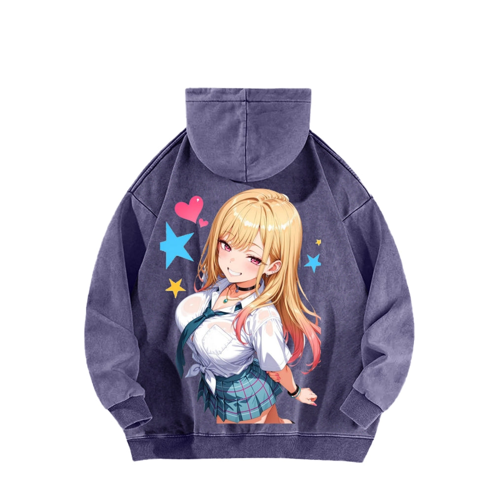 My Dress-Up Darling Marin Kitagawa Unisex Washed Hoodie 2601008035