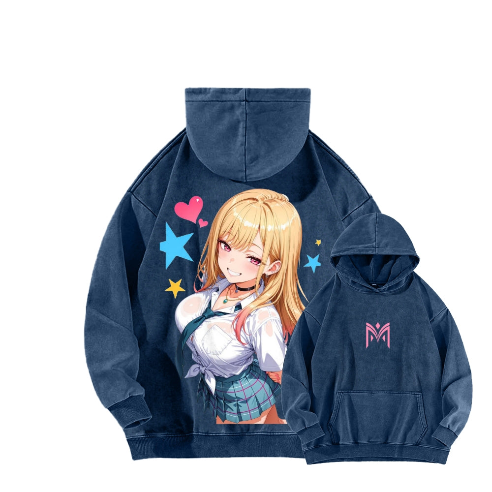 My Dress-Up Darling Marin Kitagawa Unisex Washed Hoodie 2601008035
