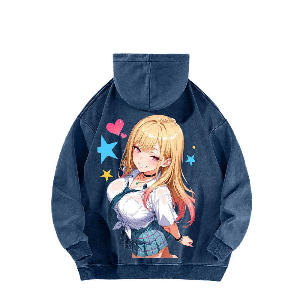 My Dress-Up Darling Marin Kitagawa Unisex Washed Hoodie 2601008035