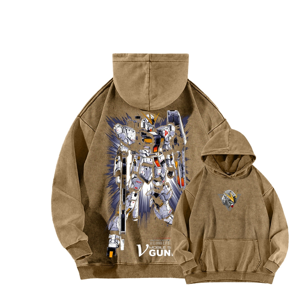 Gundam Unisex Washed Hoodie 2601008083