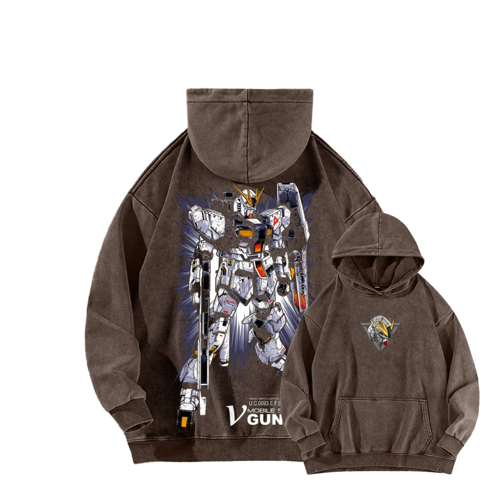 Gundam Unisex Washed Hoodie 2601008083