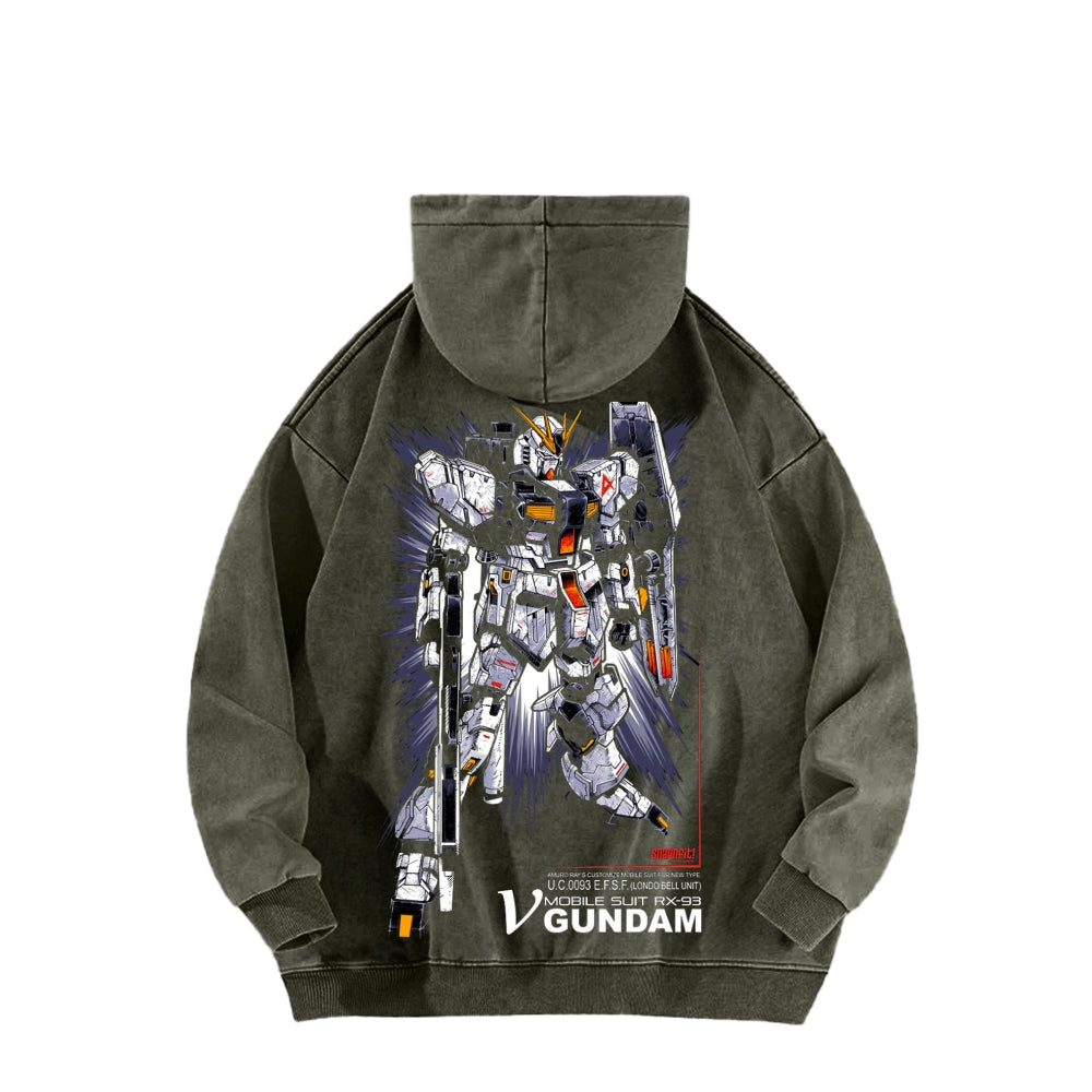 Gundam Unisex Washed Hoodie 2601008083