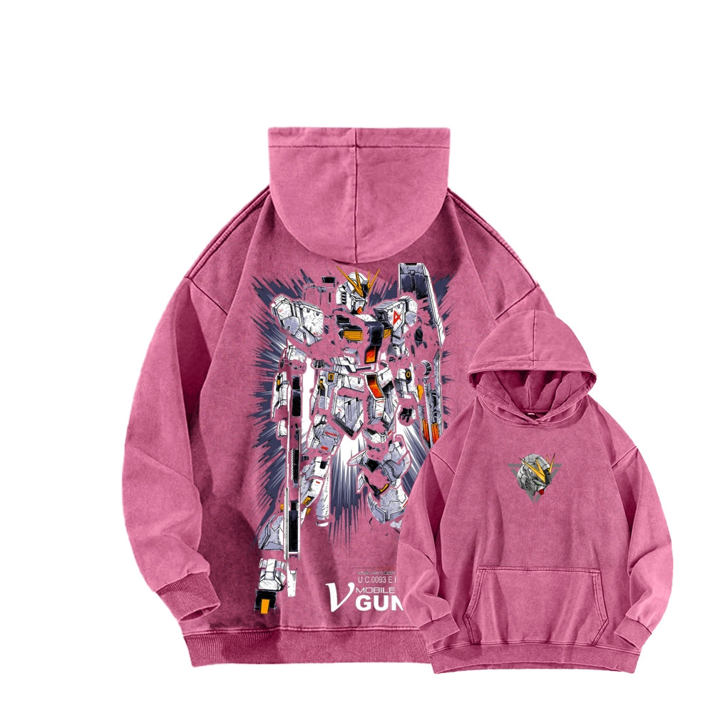 Gundam Unisex Washed Hoodie 2601008083