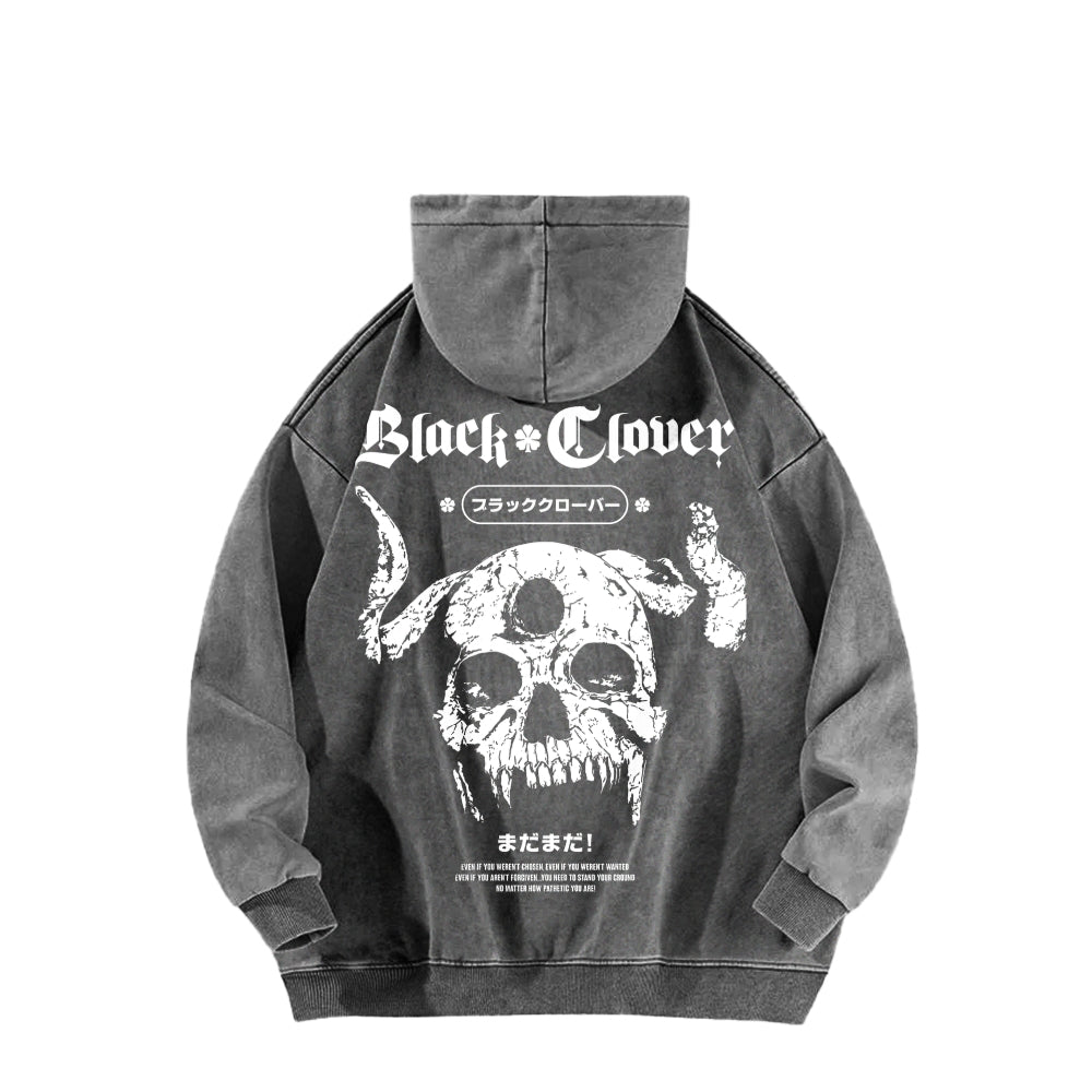 Black Clover Unisex Washed Hoodie 2601008105