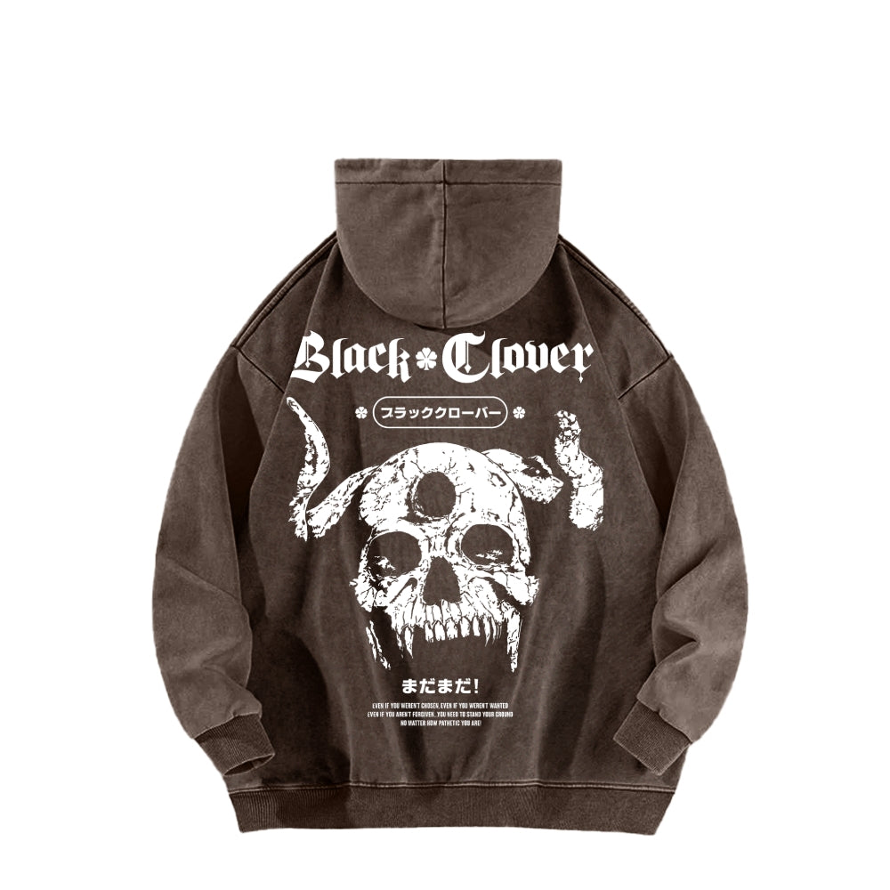 Black Clover Unisex Washed Hoodie 2601008105