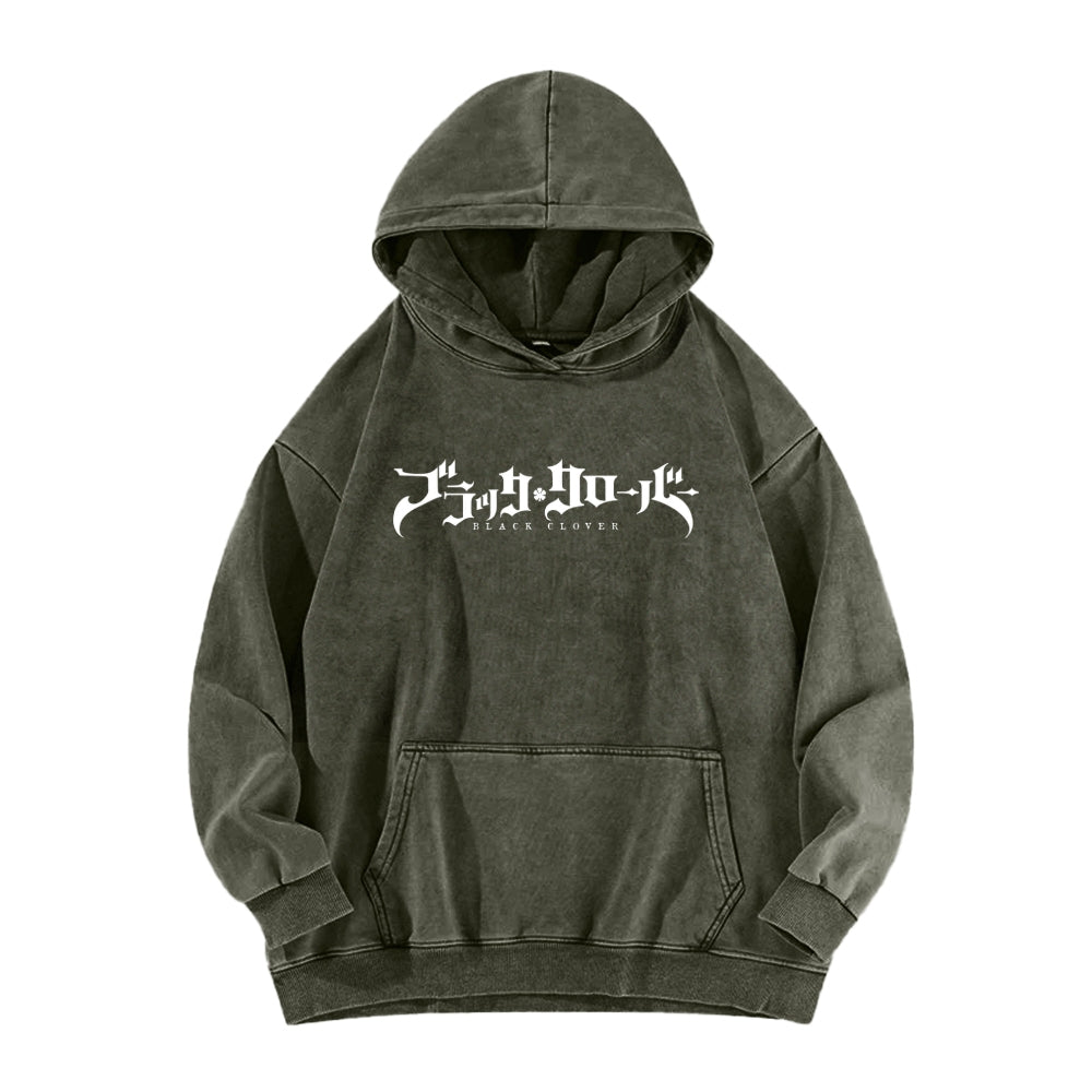 Black Clover Unisex Washed Hoodie 2601008105