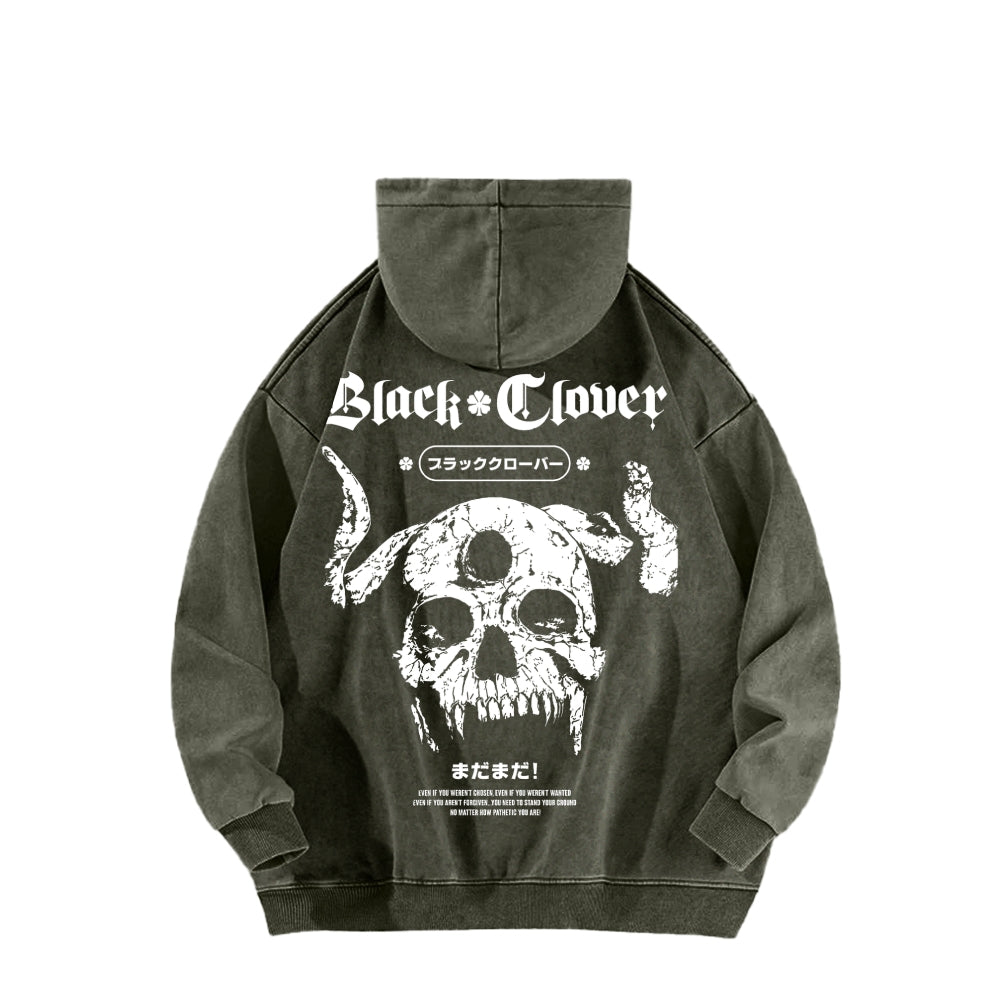 Black Clover Unisex Washed Hoodie 2601008105