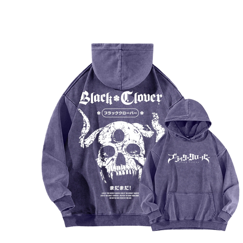Black Clover Unisex Washed Hoodie 2601008105