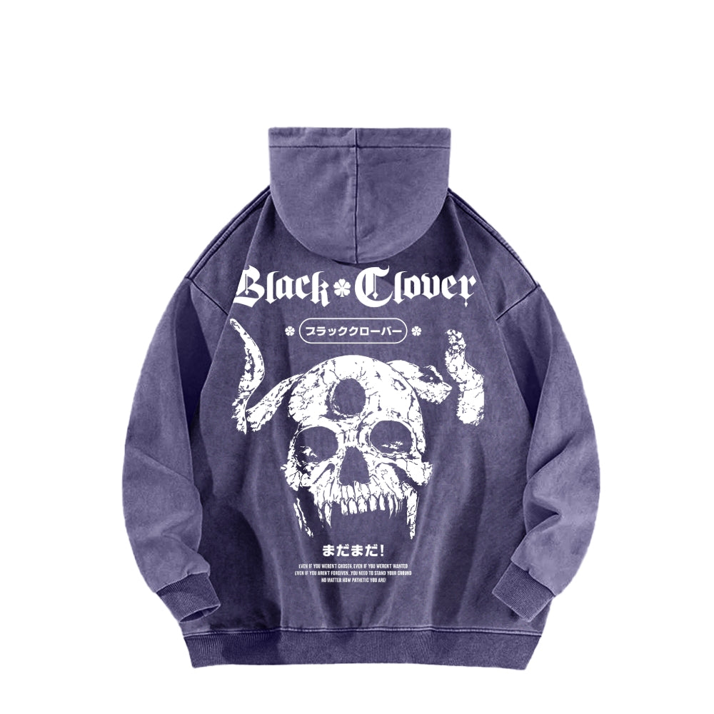 Black Clover Unisex Washed Hoodie 2601008105