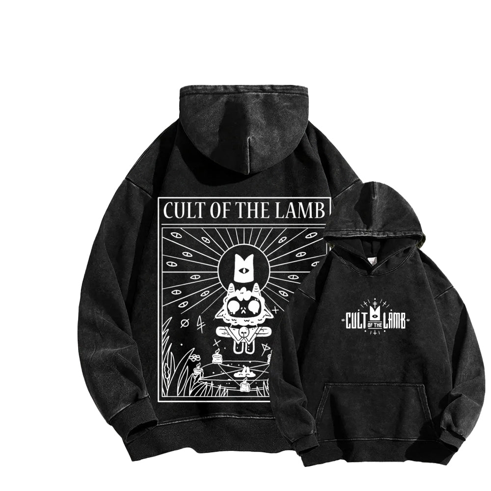 Cult of the Lamb Unisex Washed Hoodie 2601008553