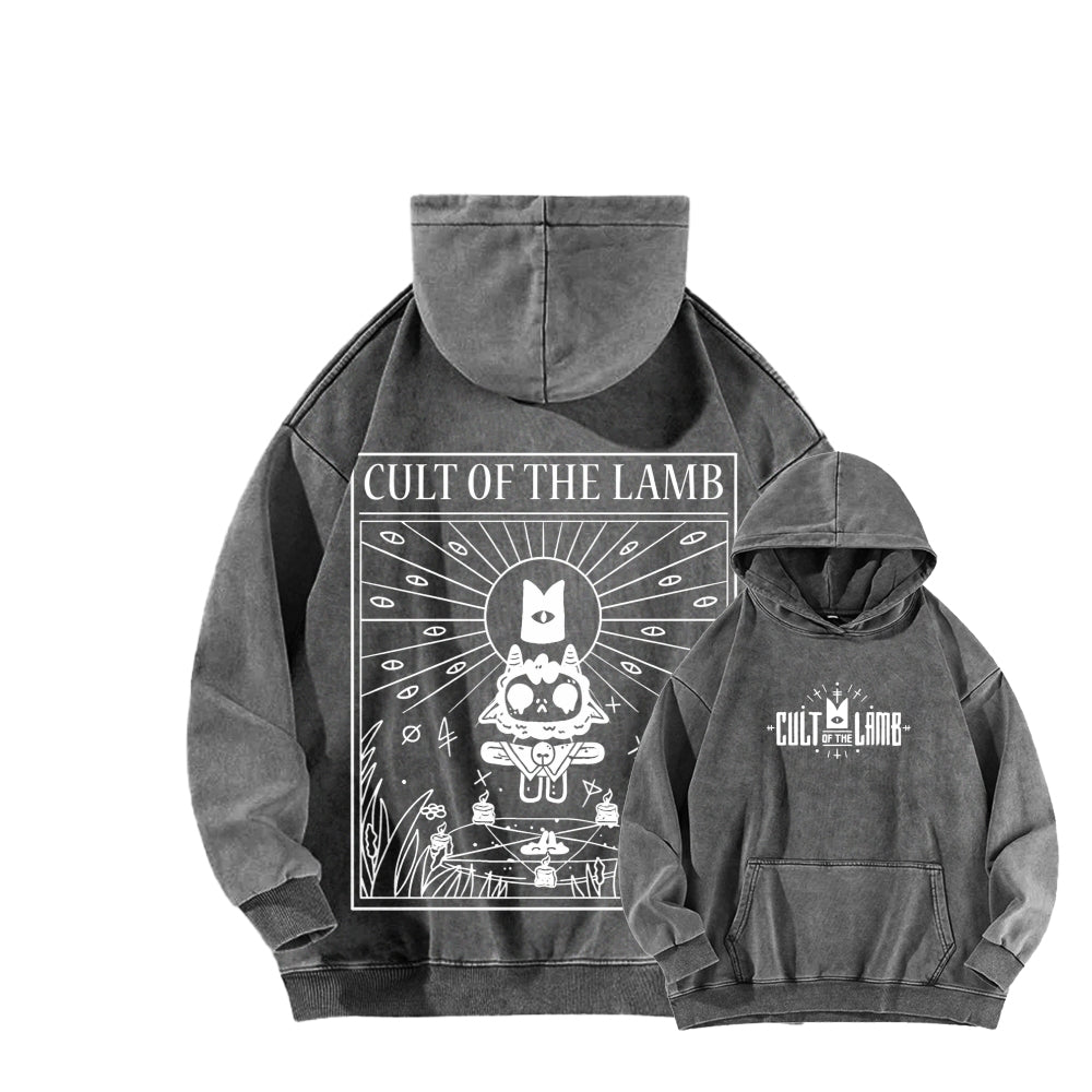 Cult of the Lamb Unisex Washed Hoodie 2601008553