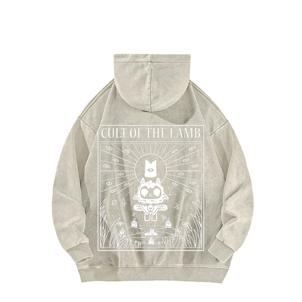 Cult of the Lamb Unisex Washed Hoodie 2601008553
