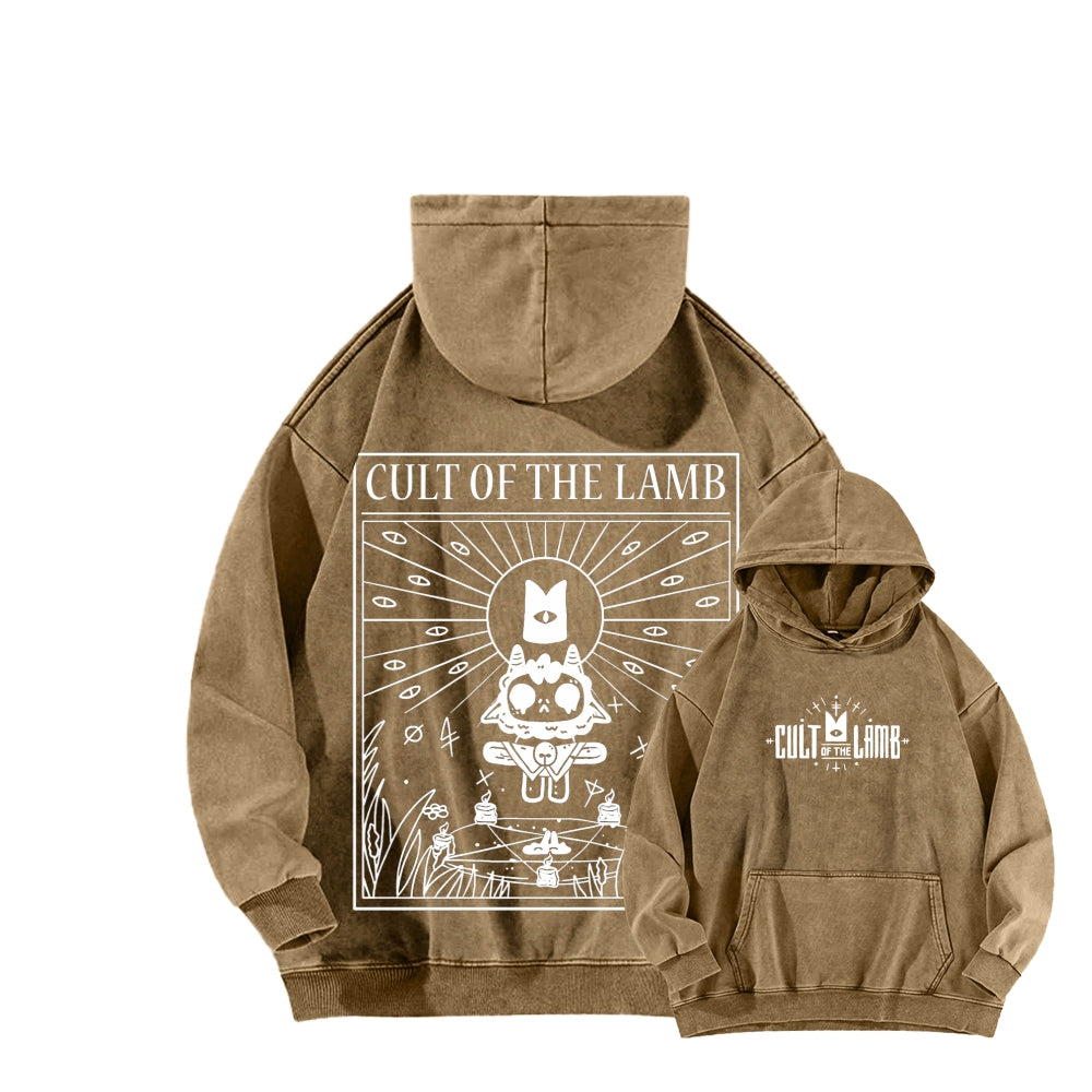 Cult of the Lamb Unisex Washed Hoodie 2601008553