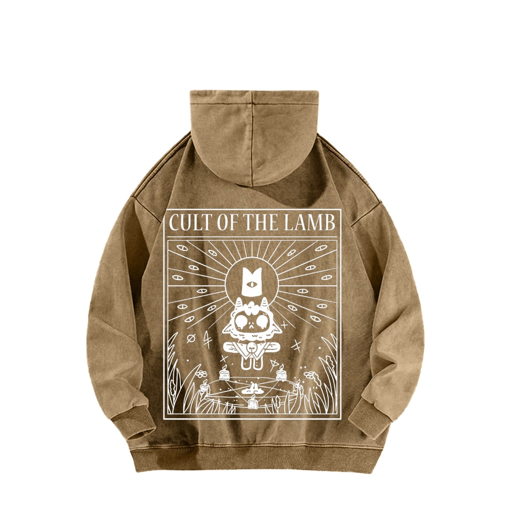 Cult of the Lamb Unisex Washed Hoodie 2601008553