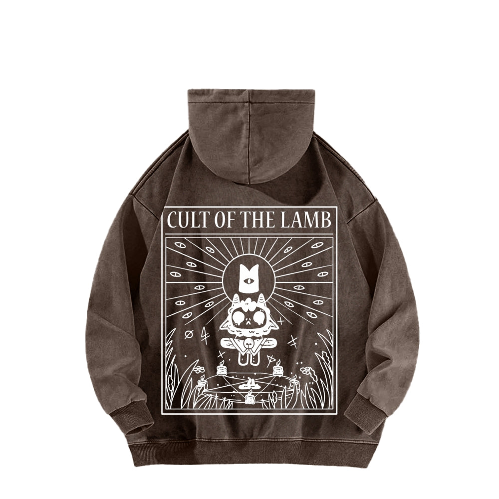 Cult of the Lamb Unisex Washed Hoodie 2601008553