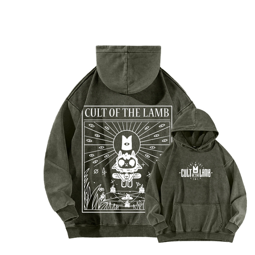 Cult of the Lamb Unisex Washed Hoodie 2601008553