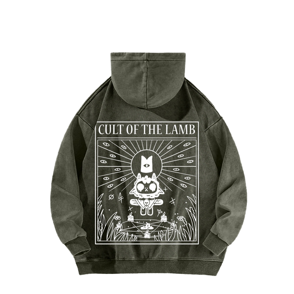 Cult of the Lamb Unisex Washed Hoodie 2601008553