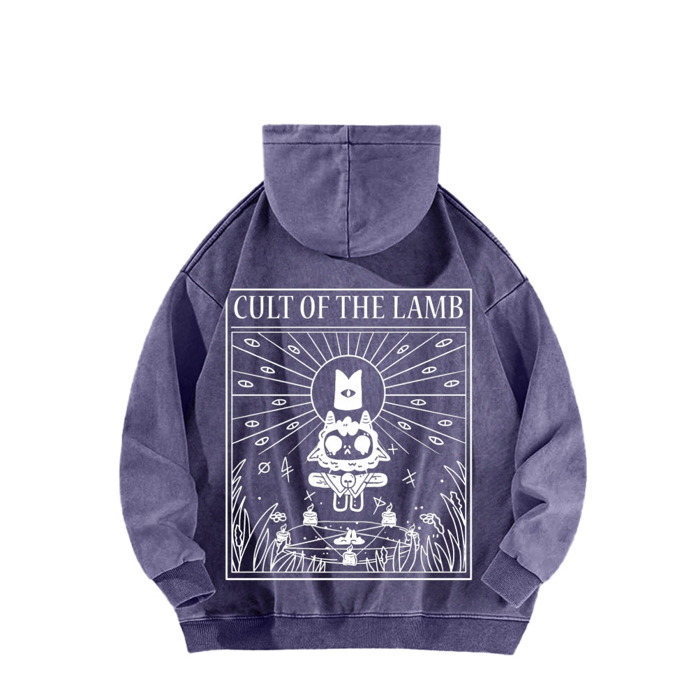 Cult of the Lamb Unisex Washed Hoodie 2601008553