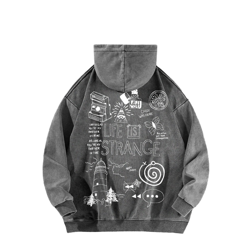 Life Is Strange Unisex Washed Hoodie 2601008882
