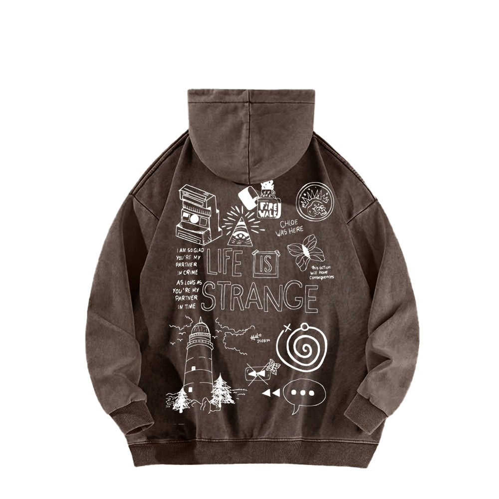 Life Is Strange Unisex Washed Hoodie 2601008882