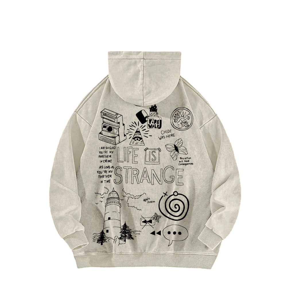 Life Is Strange Unisex Washed Hoodie 2601008882