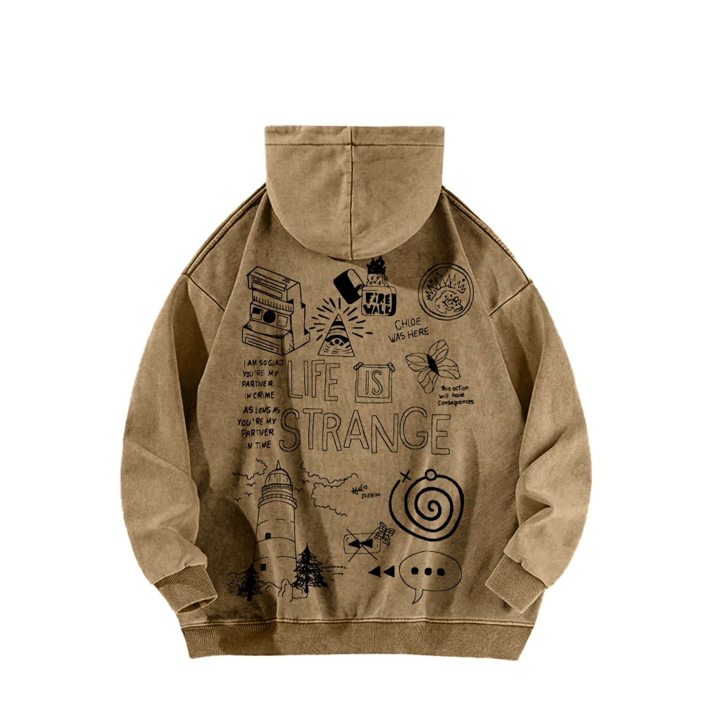 Life Is Strange Unisex Washed Hoodie 2601008882