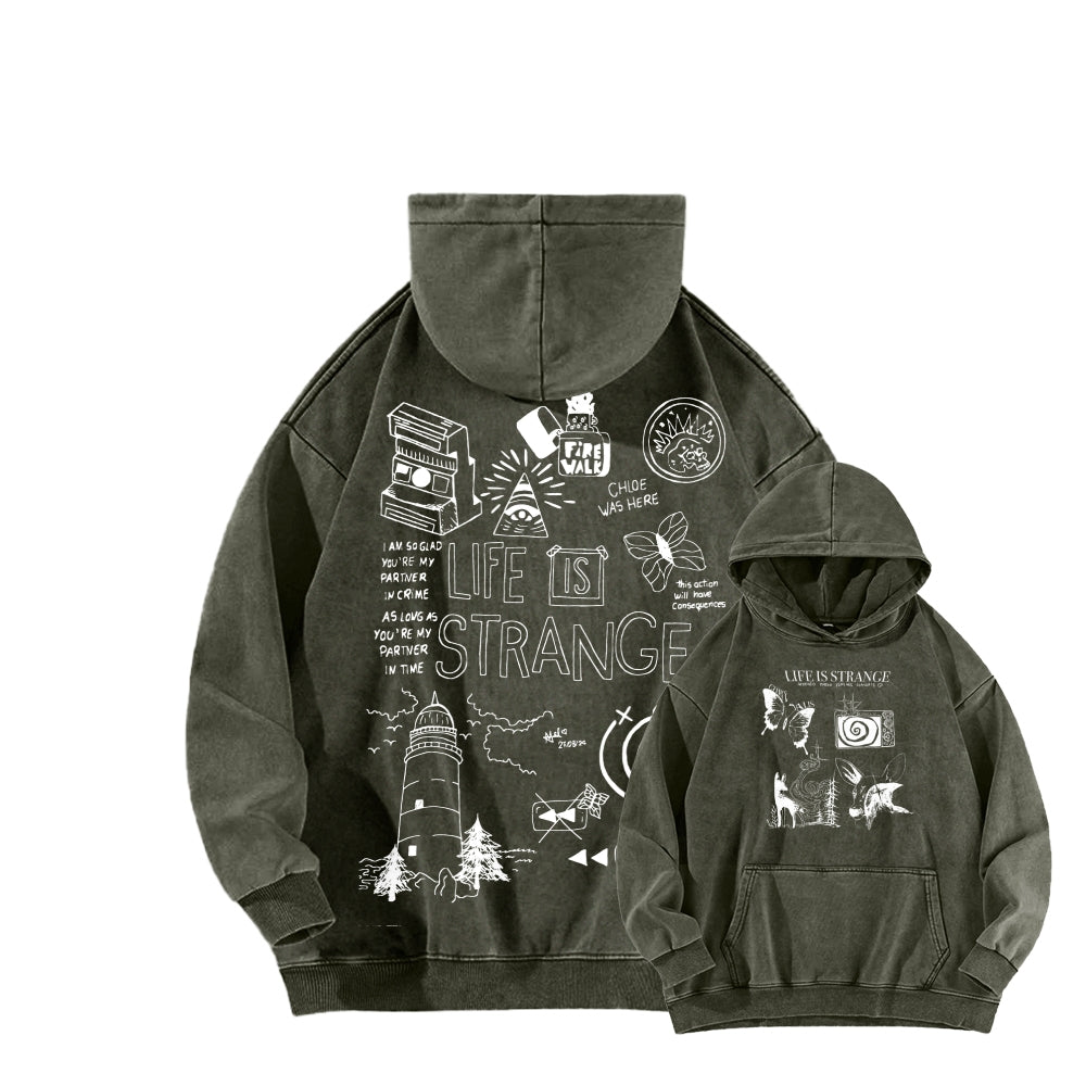 Life Is Strange Unisex Washed Hoodie 2601008882