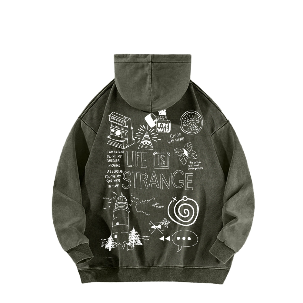 Life Is Strange Unisex Washed Hoodie 2601008882