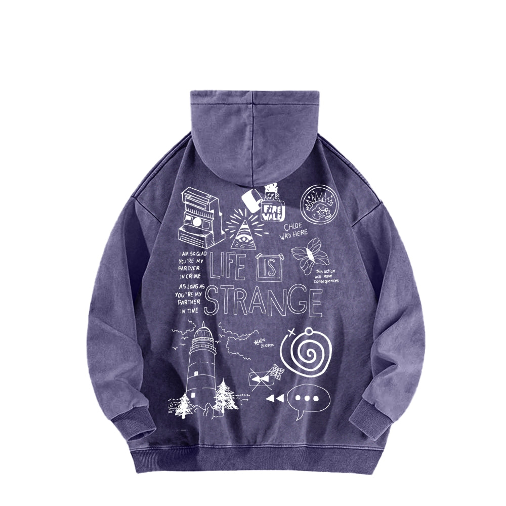 Life Is Strange Unisex Washed Hoodie 2601008882