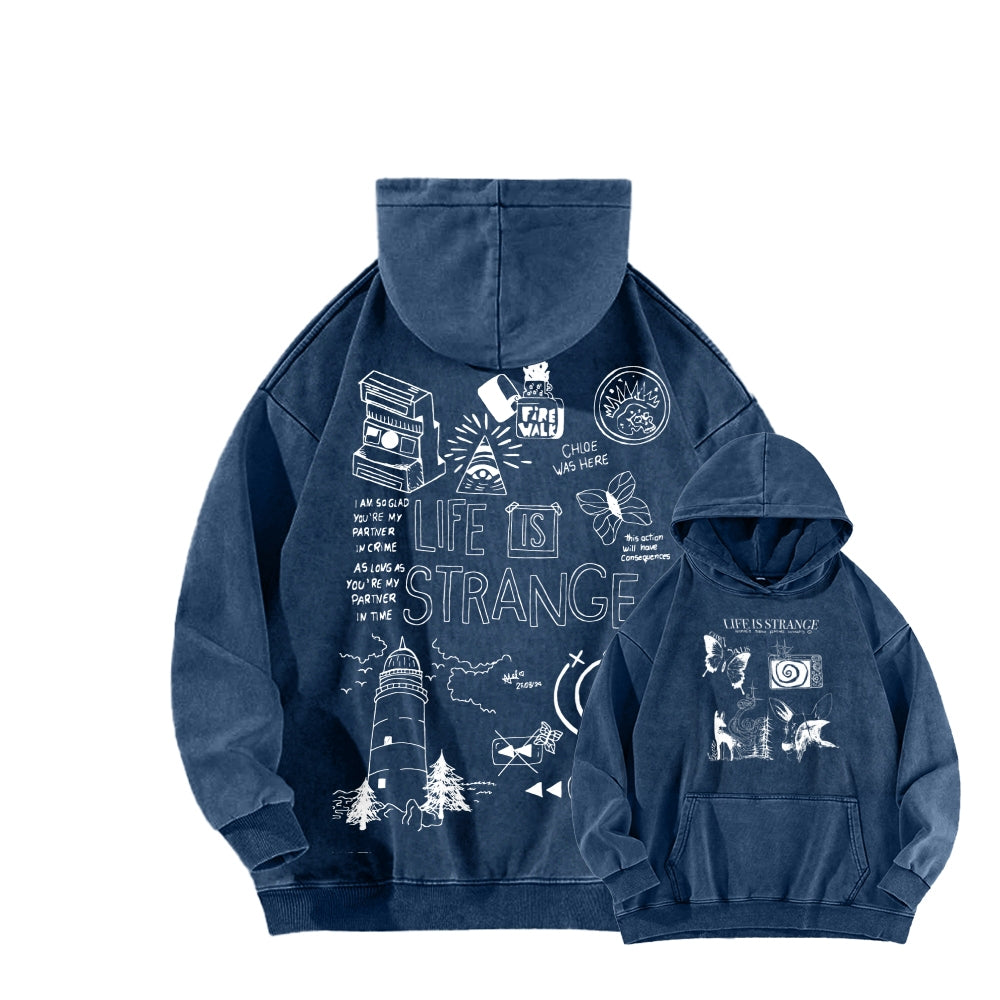 Life Is Strange Unisex Washed Hoodie 2601008882