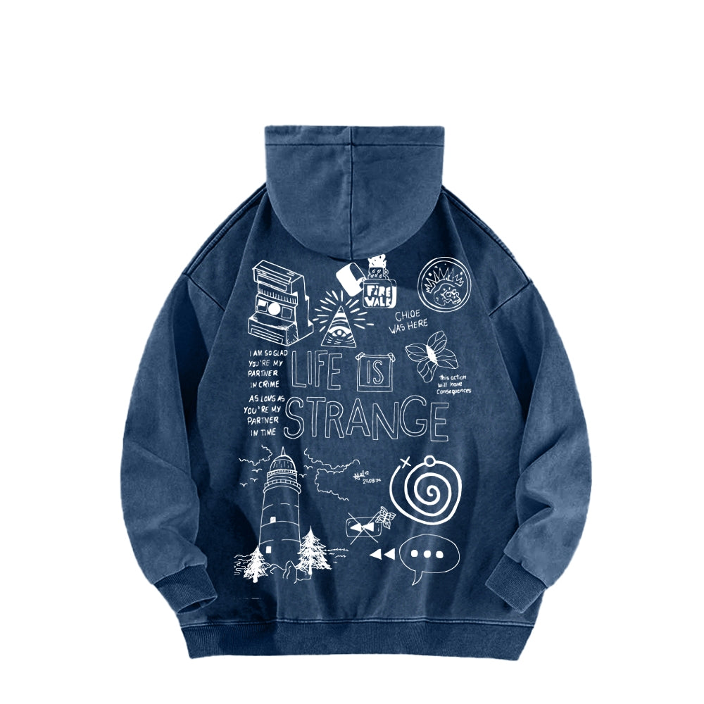 Life Is Strange Unisex Washed Hoodie 2601008882