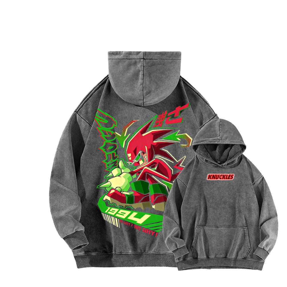 Sonic Unisex Washed Hoodie 2601008971