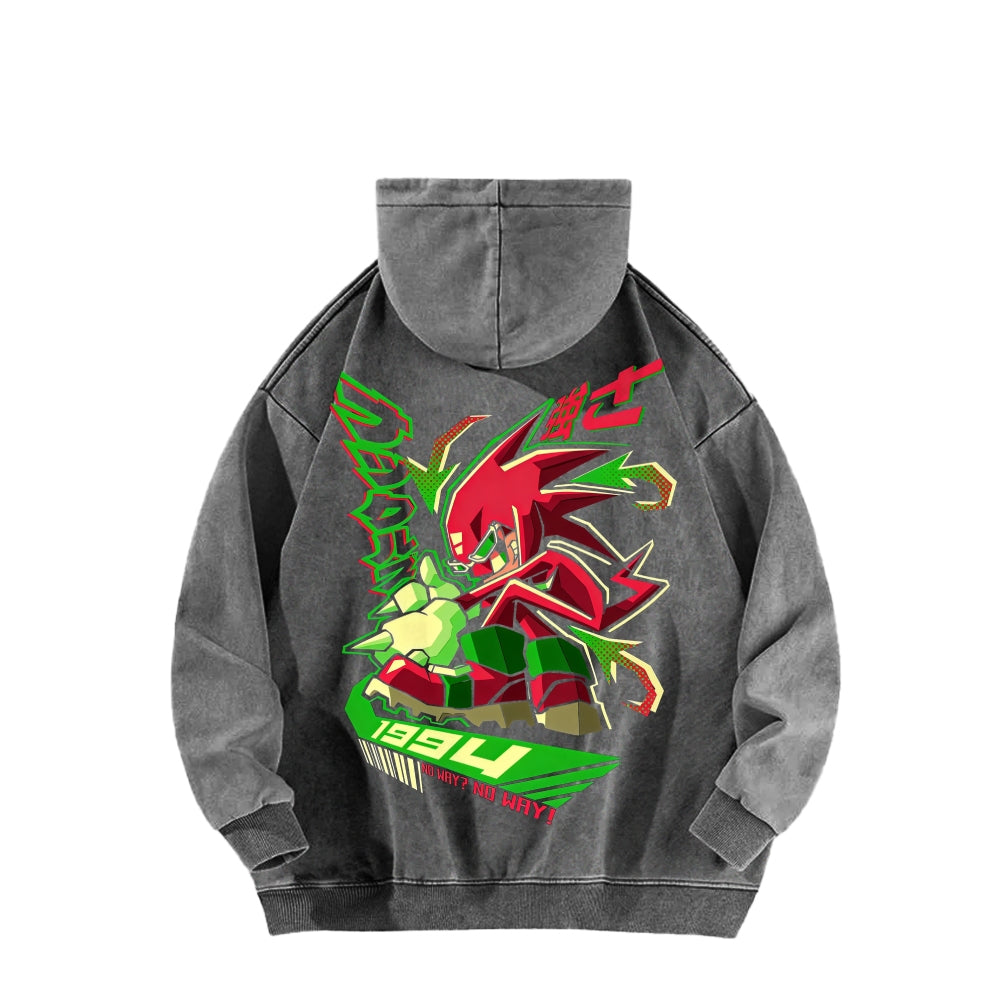 Sonic Unisex Washed Hoodie 2601008971