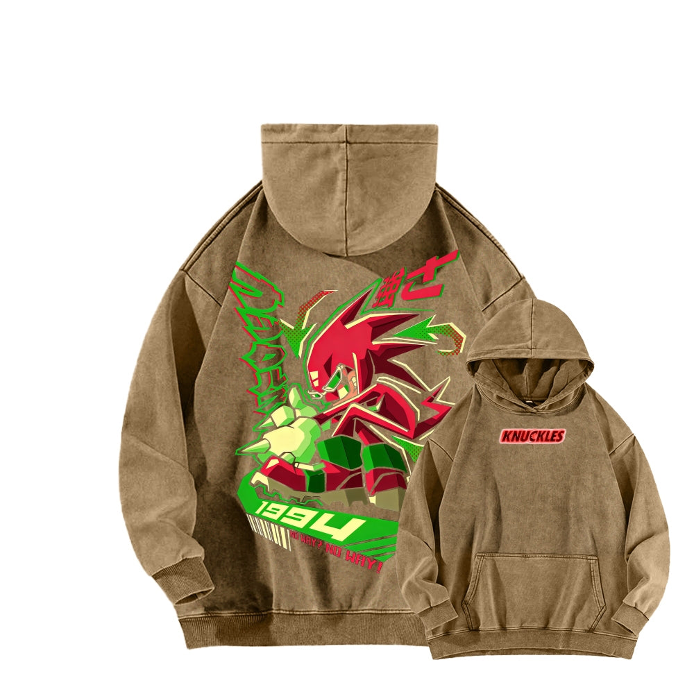 Sonic Unisex Washed Hoodie 2601008971