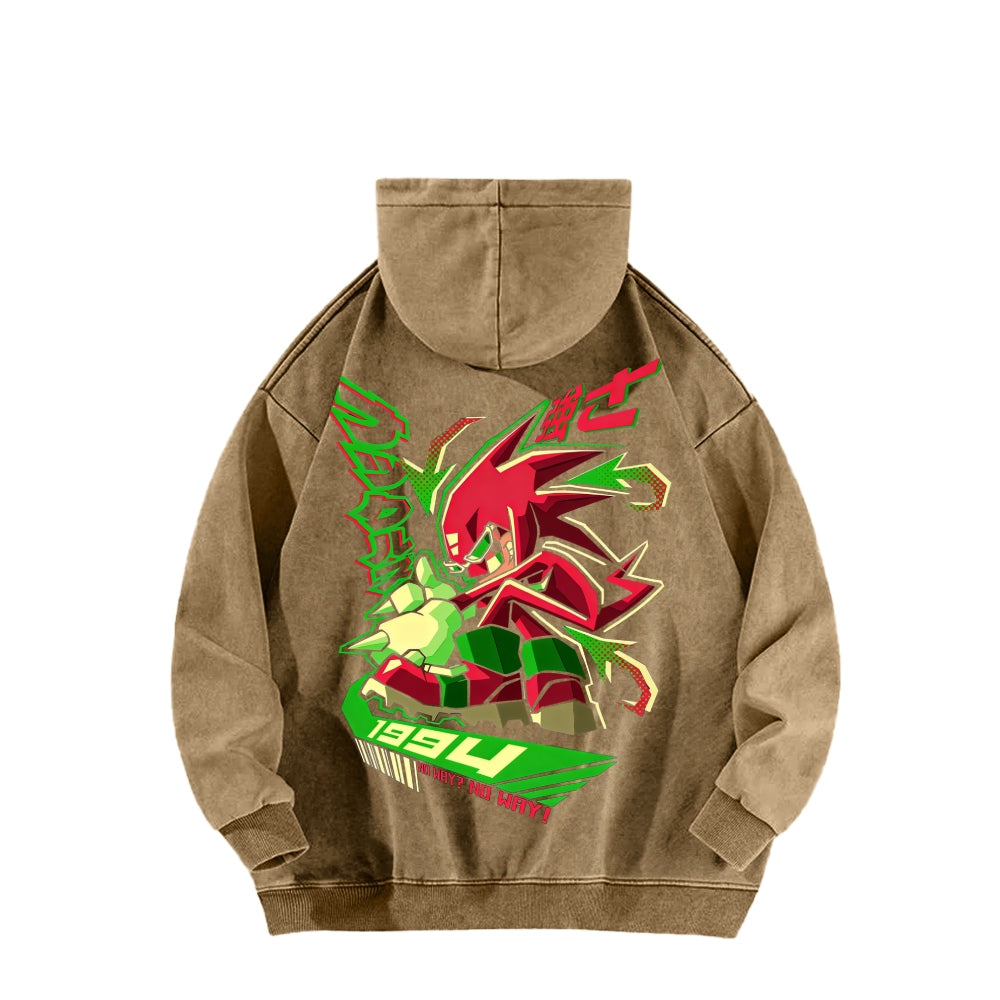 Sonic Unisex Washed Hoodie 2601008971