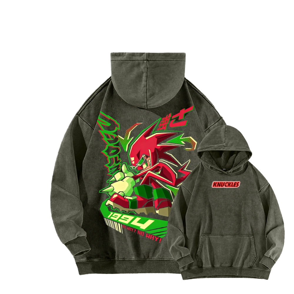 Sonic Unisex Washed Hoodie 2601008971