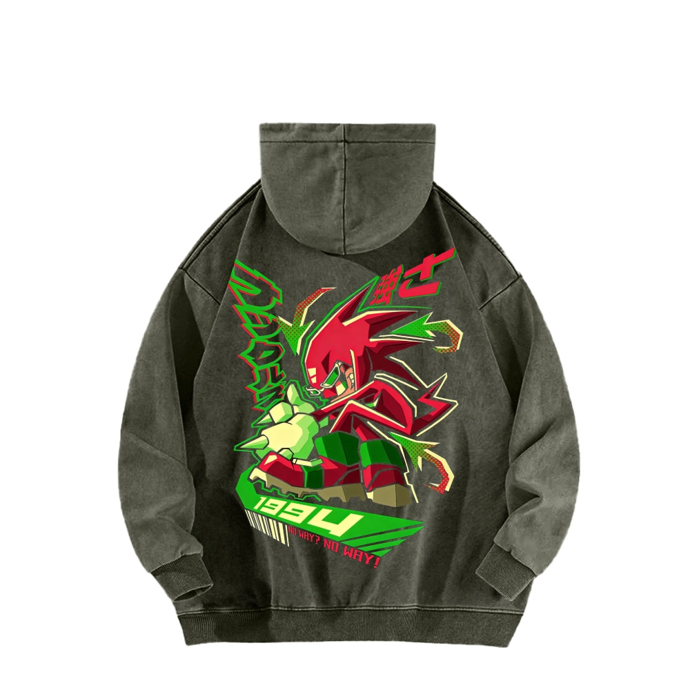 Sonic Unisex Washed Hoodie 2601008971