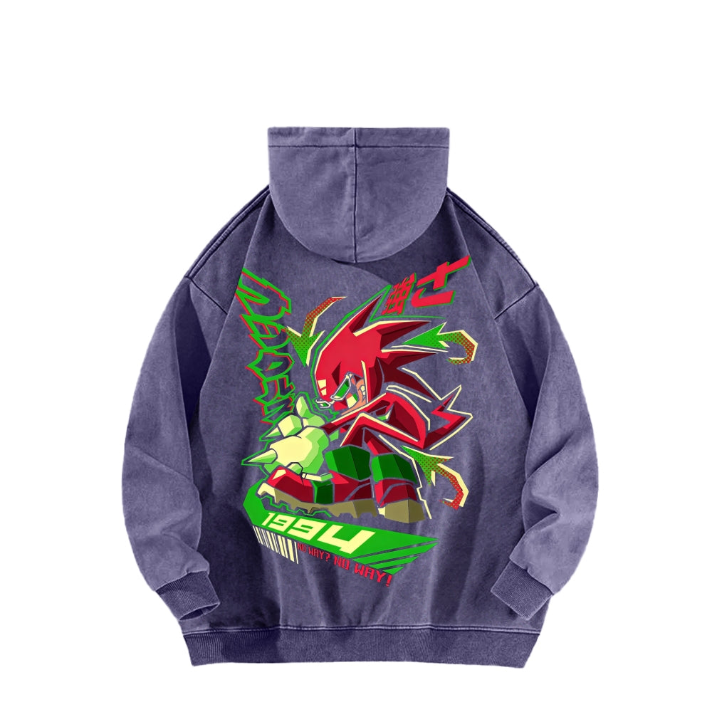 Sonic Unisex Washed Hoodie 2601008971