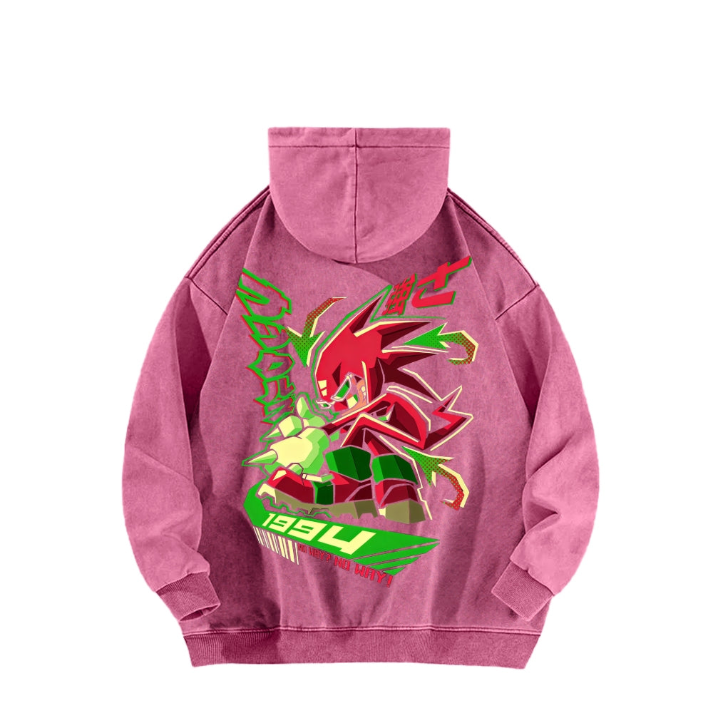 Sonic Unisex Washed Hoodie 2601008971